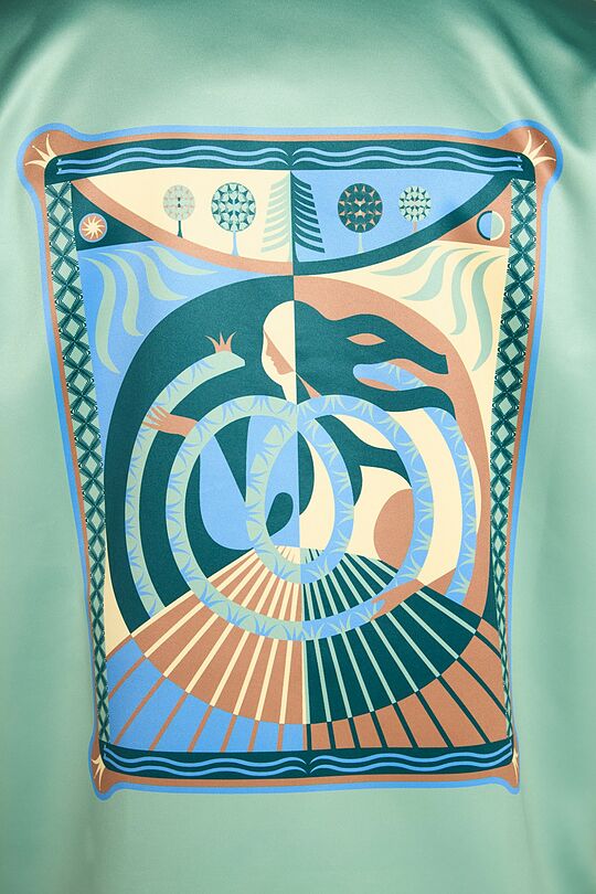 Printed oversized shirt 6 | GREEN | Audimas