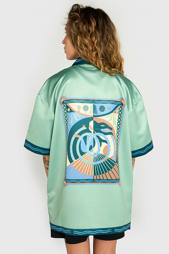 Printed oversized shirt 4 | GREEN | Audimas