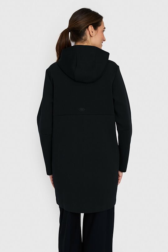 Long full-zip cotton hoodie 2 | BLACK | Audimas
