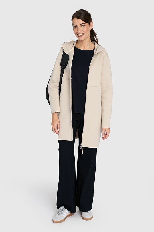Long full-zip cotton hoodie 3 | Cream | Audimas