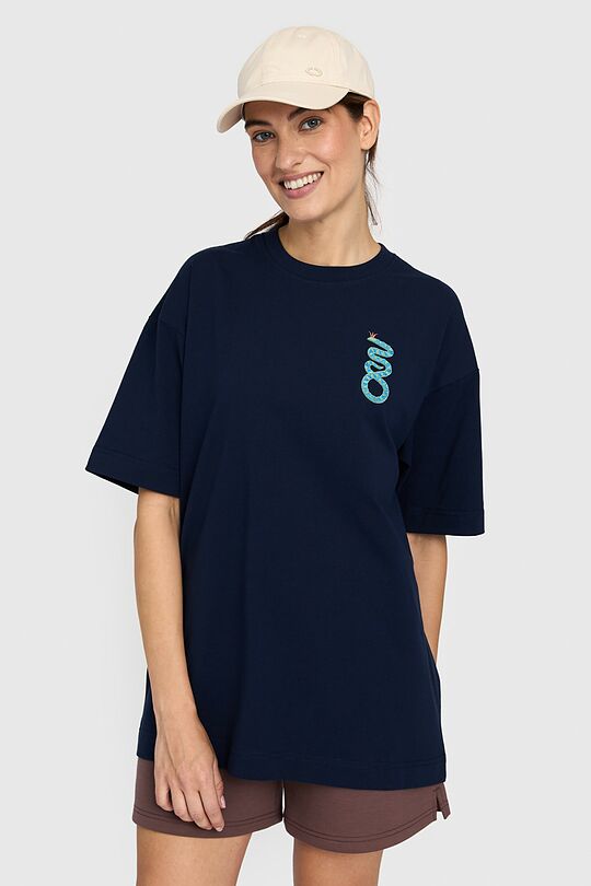 Oversized short sleeve T-shirt 3 | BLUE | Audimas