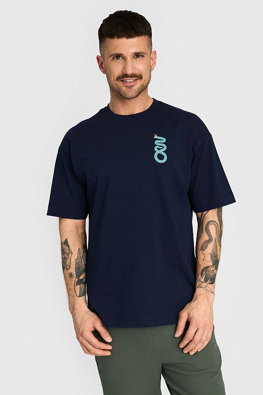 Oversized short sleeve T-shirt 2 | BLUE | Audimas