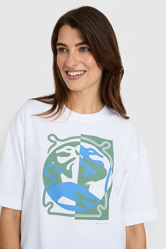 Oversized short sleeve T-shirt 6 | WHITE | Audimas