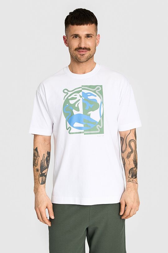 Oversized short sleeve T-shirt 3 | WHITE | Audimas
