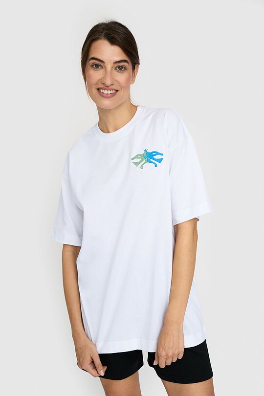 Oversized short sleeve T-shirt 3 | WHITE | Audimas