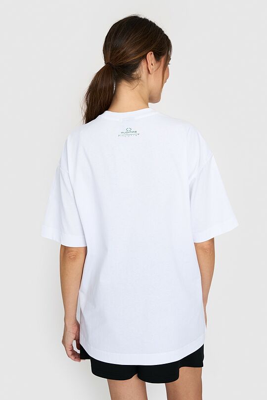 Oversized short sleeve T-shirt 5 | WHITE | Audimas