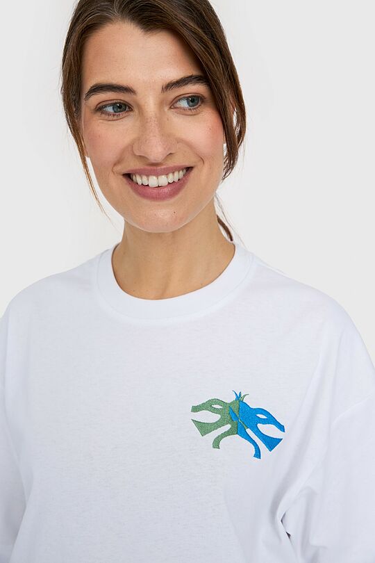 Oversized short sleeve T-shirt 6 | WHITE | Audimas
