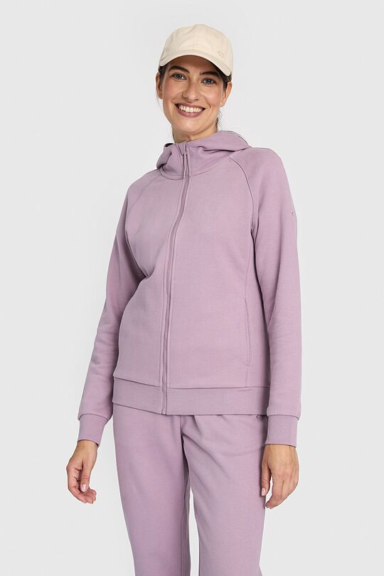 Soft full-zip cotton hoodie 1 | PINK | Audimas