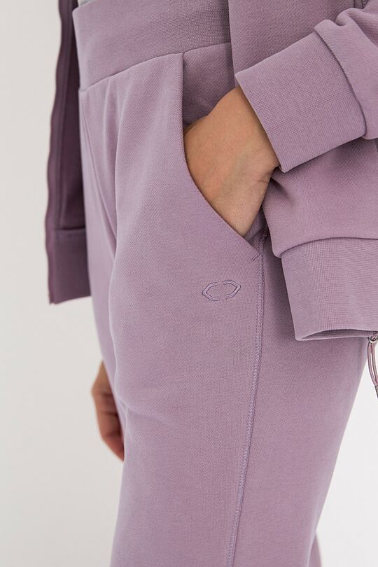 Soft tapered fit cotton sweatpants 4 | PINK | Audimas
