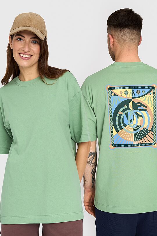 Oversized short sleeve T-shirt 1 | GREEN | Audimas