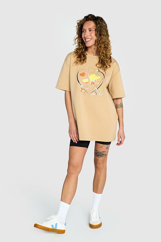 Short sleeves cotton T-shirt SUMMER OF MOVEMENT 90X90 9 | BROWN | Audimas