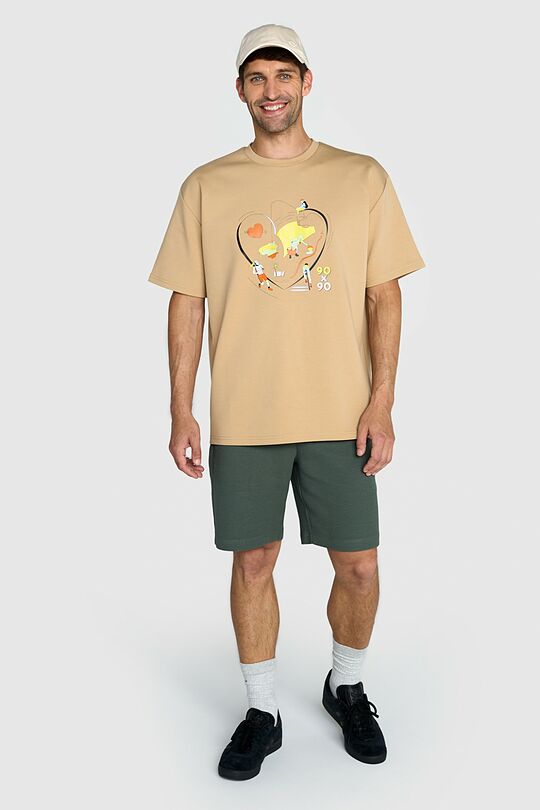 Short sleeves cotton T-shirt SUMMER OF MOVEMENT 90X90 10 | BROWN | Audimas