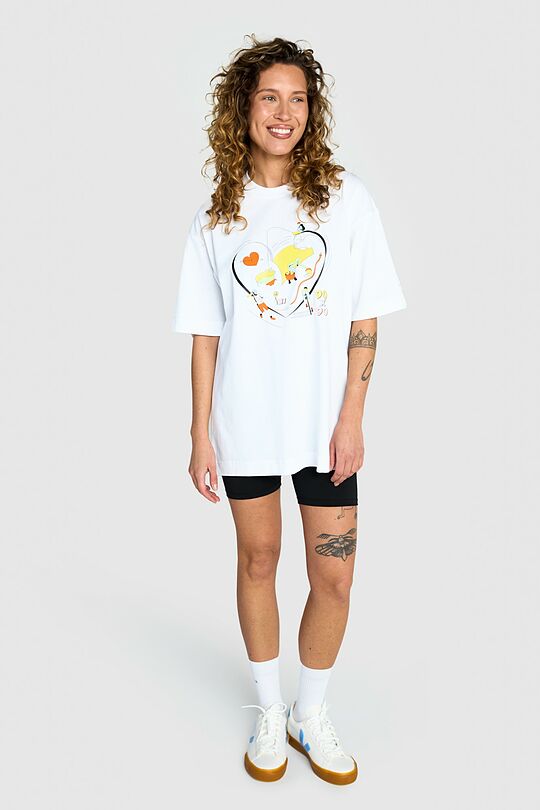Short sleeves cotton T-shirt SUMMER OF MOVEMENT 90X90 9 | WHITE | Audimas