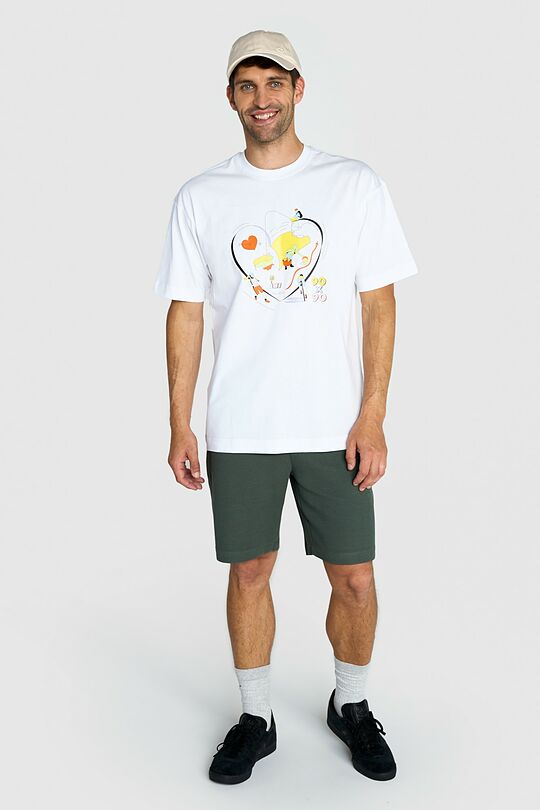 Short sleeves cotton T-shirt SUMMER OF MOVEMENT 90X90 8 | WHITE | Audimas