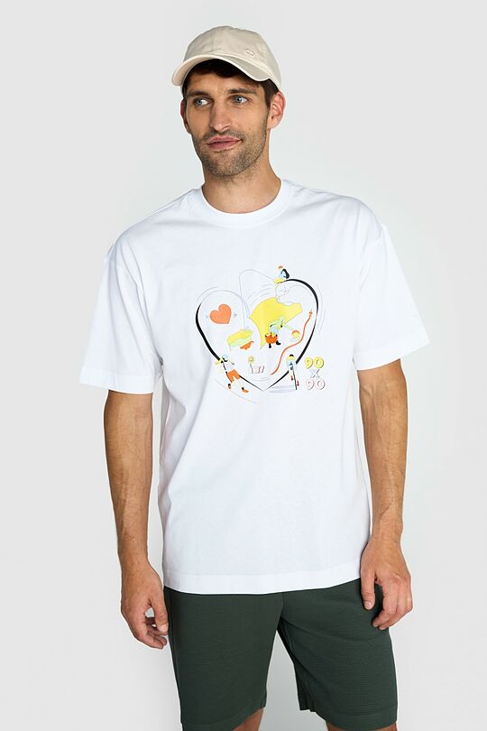 Short sleeves cotton T-shirt SUMMER OF MOVEMENT 90X90 1 | WHITE | Audimas
