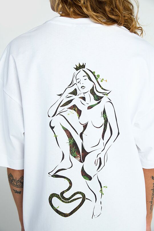Short sleeves cotton T-shirt EGLĖ AND THE GRASS SNAKE 6 | WHITE | Audimas