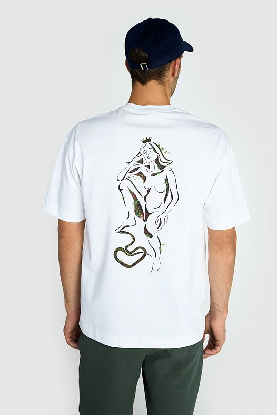Short sleeves cotton T-shirt EGLĖ AND THE GRASS SNAKE 5 | WHITE | Audimas