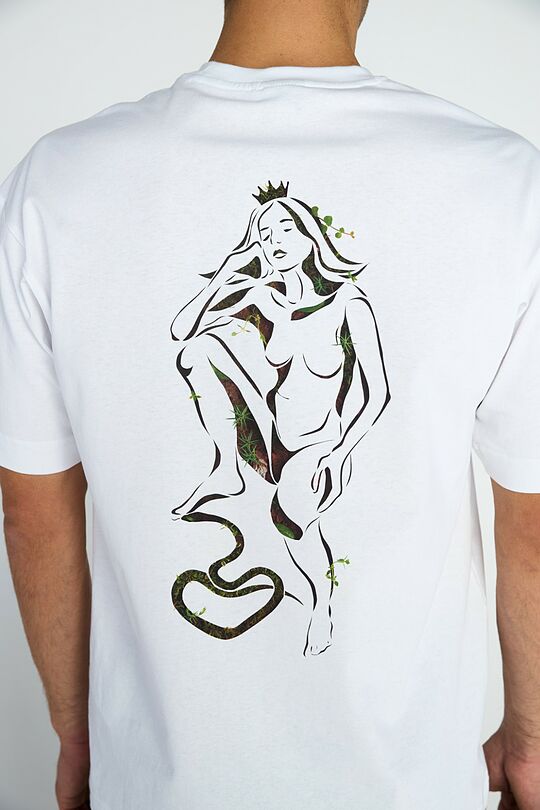 Short sleeves cotton T-shirt EGLĖ AND THE GRASS SNAKE 7 | WHITE | Audimas