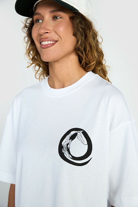 Short sleeves cotton T-shirt NATURE'S CONNECTION 8 | WHITE | Audimas