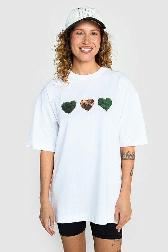 Short sleeves cotton T-shirt UNITY OF NATURE 3 | WHITE | Audimas