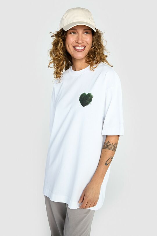 Short sleeves cotton T-shirt  QUEEN OF THE GRASS SNAKES 2 | WHITE | Audimas