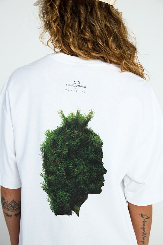 Short sleeves cotton T-shirt  QUEEN OF THE GRASS SNAKES 6 | WHITE | Audimas