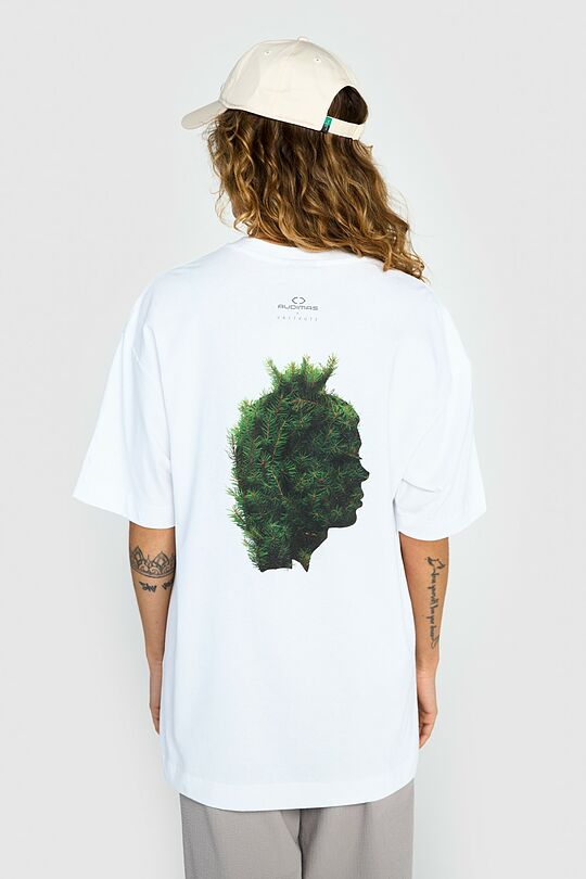 Short sleeves cotton T-shirt  QUEEN OF THE GRASS SNAKES 4 | WHITE | Audimas