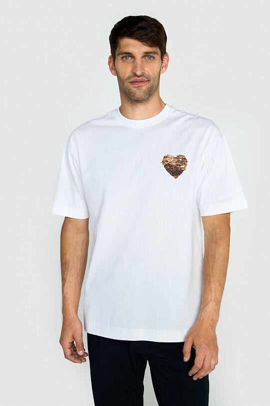 Short sleeves cotton T-shirt THE GRASS SNAKE 2 | WHITE | Audimas