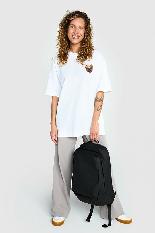 Short sleeves cotton T-shirt THE GRASS SNAKE 9 | WHITE | Audimas