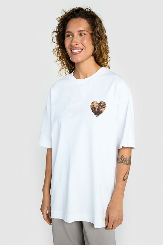 Short sleeves cotton T-shirt THE GRASS SNAKE 3 | WHITE | Audimas