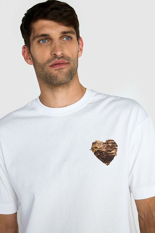 Short sleeves cotton T-shirt THE GRASS SNAKE 7 | WHITE | Audimas