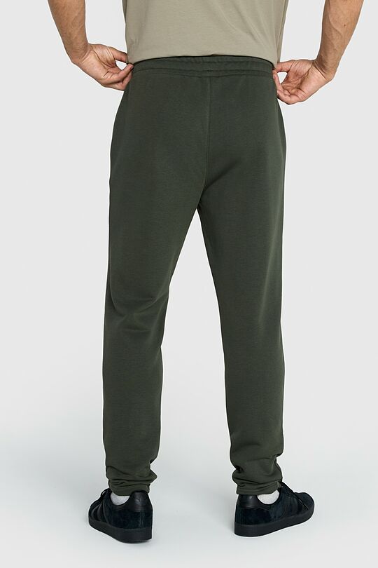 Cotton French terry tapered sweatpants 3 | GREEN | Audimas