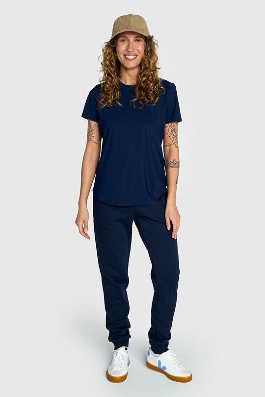 Tapered cotton French terry sweatpants 1 | BLUE | Audimas