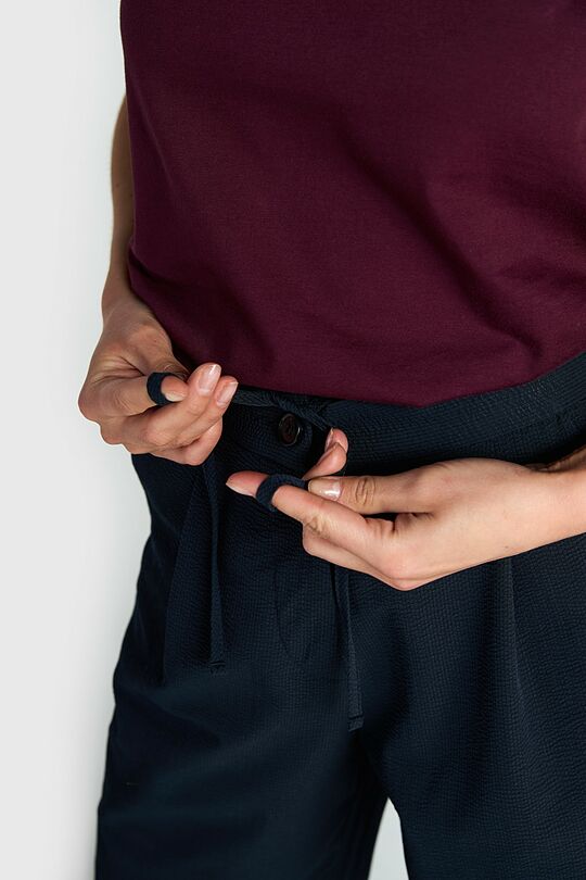 High waisted wide leg pants 4 | Dark blue | Audimas