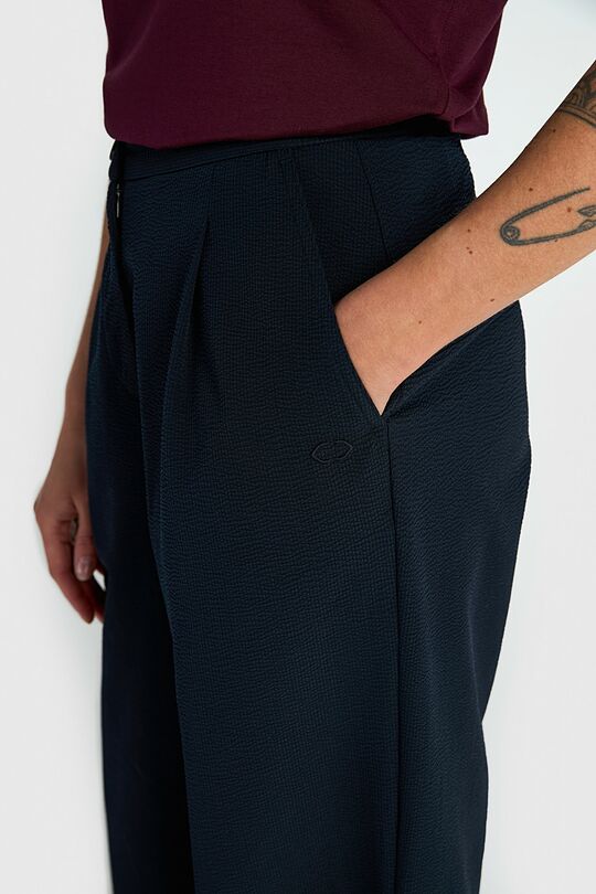 High waisted wide leg pants 5 | Dark blue | Audimas