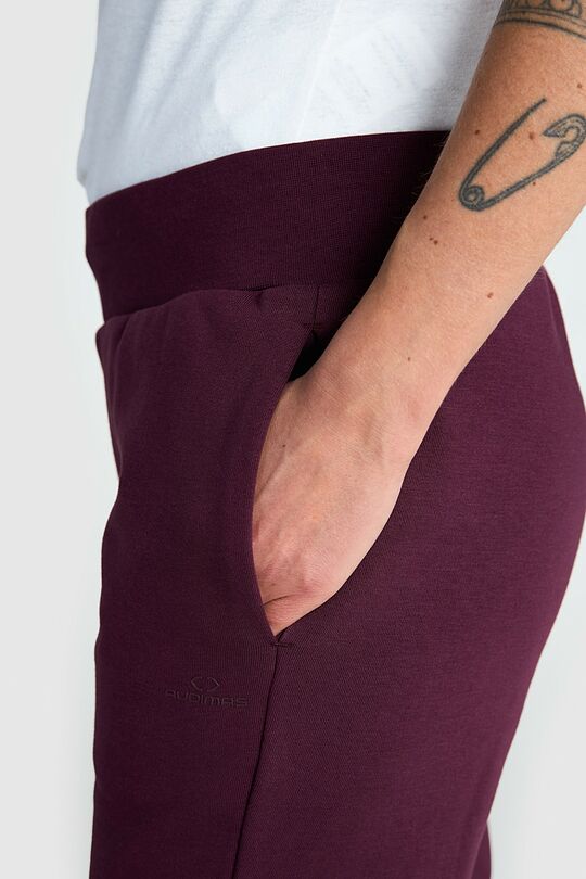 Tapered cotton French terry sweatpants 4 | PURPLE | Audimas