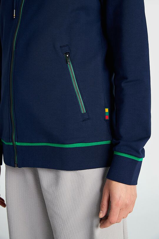 National collection cotton full-zip hoodie 4 | BLUE | Audimas