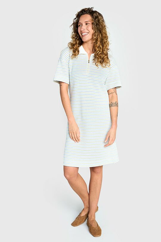 Knitted half zip dress 6 | GREEN | Audimas