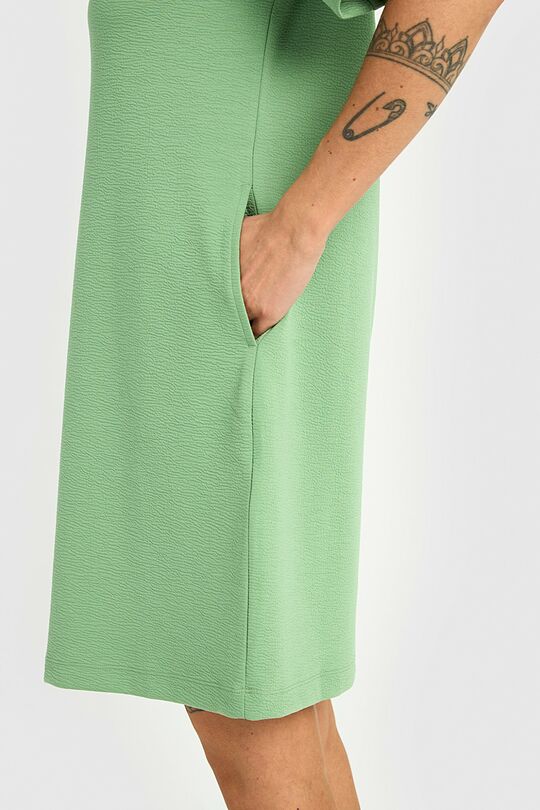 Textured dress with Viscose 3 | GREEN | Audimas