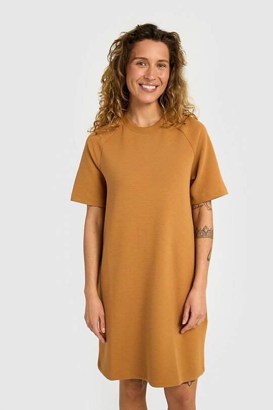 Textured dress with Viscose 2 | BROWN | Audimas