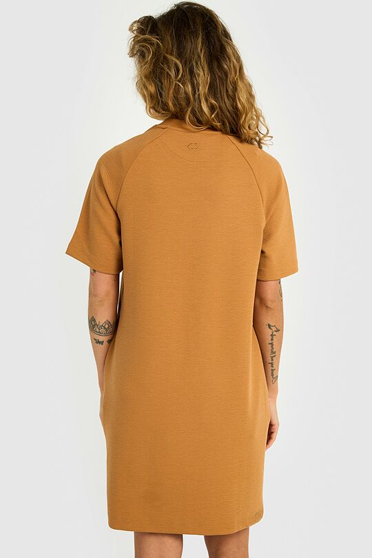 Textured dress with Viscose 4 | BROWN | Audimas