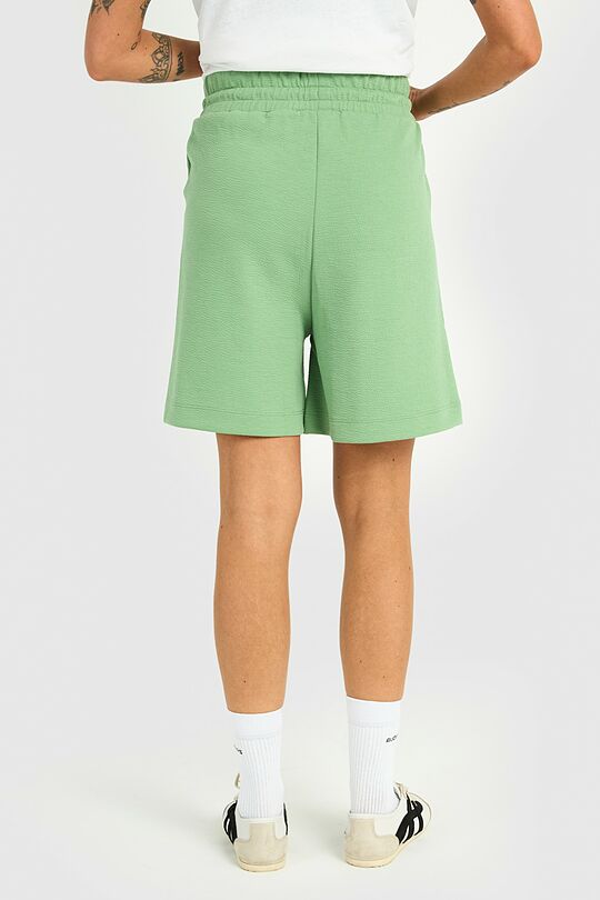 Textured sweatshorts with Viscose 3 | GREEN | Audimas