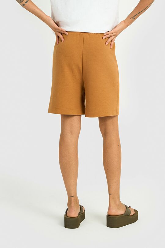 Textured sweatshorts with Viscose 3 | BROWN | Audimas
