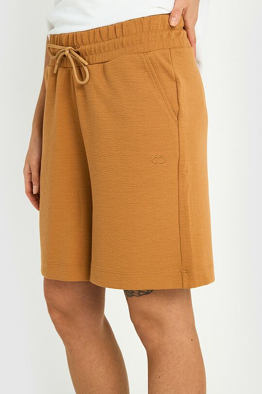 Textured sweatshorts with Viscose 4 | BROWN | Audimas