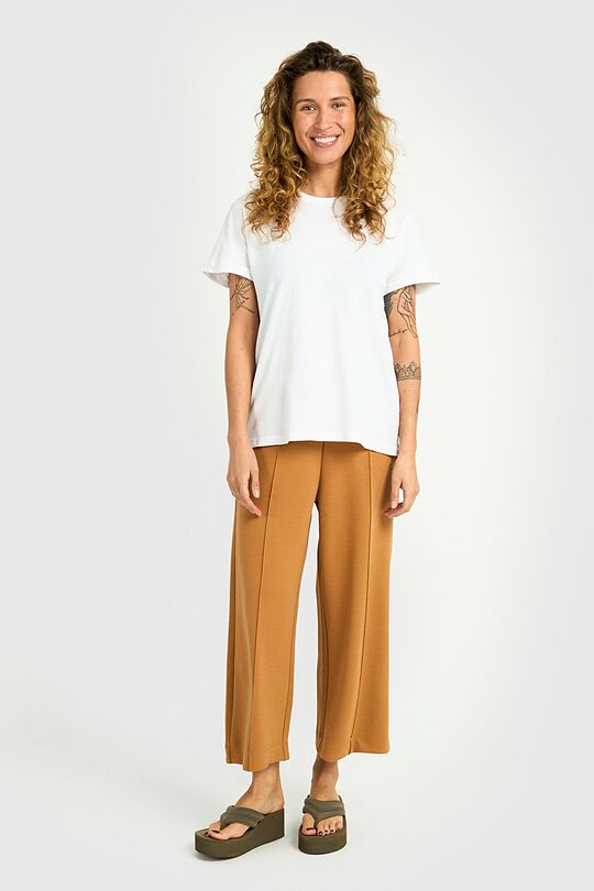 Textured culottes with viscose 1 | BROWN | Audimas