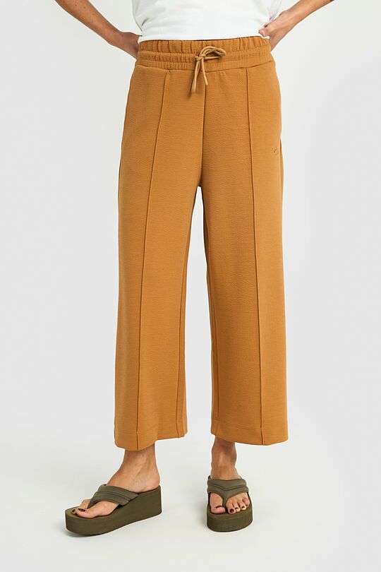Textured culottes with viscose 2 | BROWN | Audimas