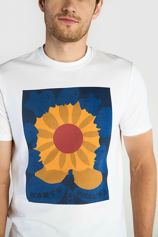 Short sleeves cotton T-shirt Together with Ukraine 2 | WHITE | Audimas