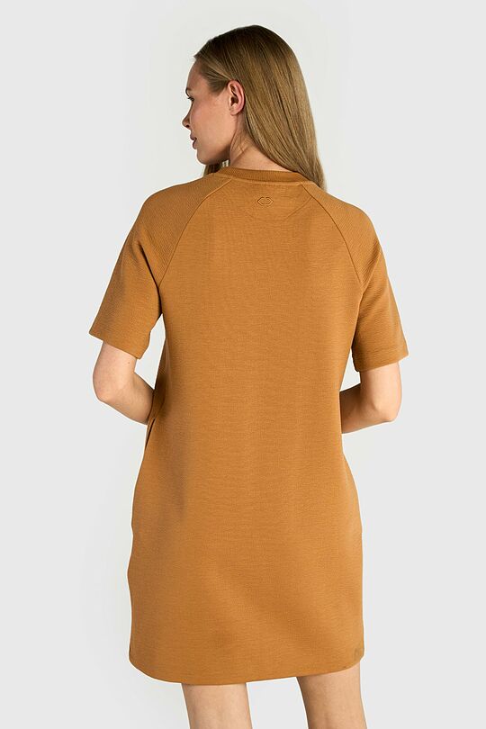 Textured dress with viscose 3 | BROWN | Audimas