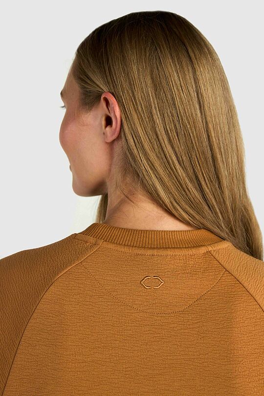 Textured dress with viscose 4 | BROWN | Audimas