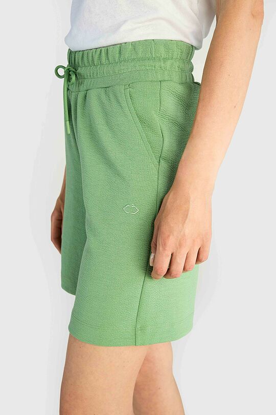 Textured sweatshorts with viscose 3 | GREEN | Audimas